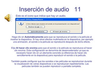 insercion de audio en powepint | PPT