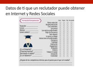 Los	
  10	
  mandamientos	
  para	
  buscar	
  trabajo	
  en	
  
las	
  Redes	
  Sociales
Fuente: Alfredo Vela
 