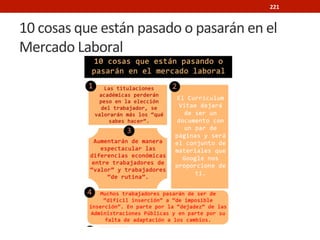 ¿Cómo están afectando las Redes
Sociales al Mercado Laboral en España?
221
 