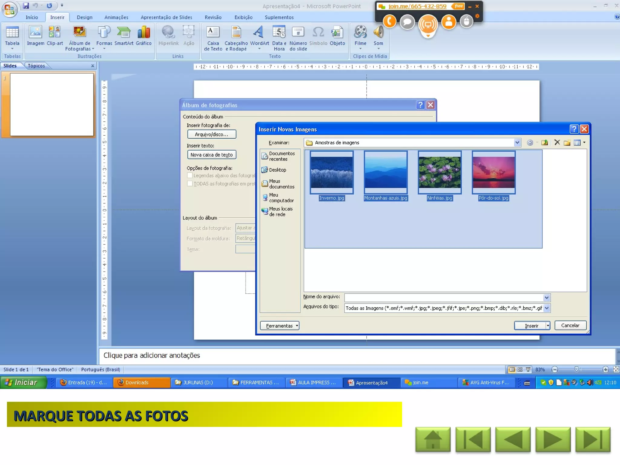 MARQUE TODAS AS FOTOS