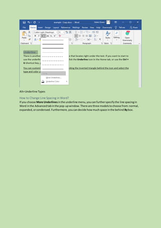 Insert a line in word | PDF