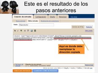 Este es el resultado de los pasos anteriores Aquí es donde debe reemplazar la dirección copiada 