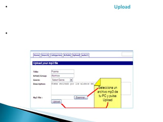 <ul><li>Entra en tu cuenta de GoEar y escoge la opción  Upload  audio. Busca el archivo mp3 en la carpeta de tu ordenador ...