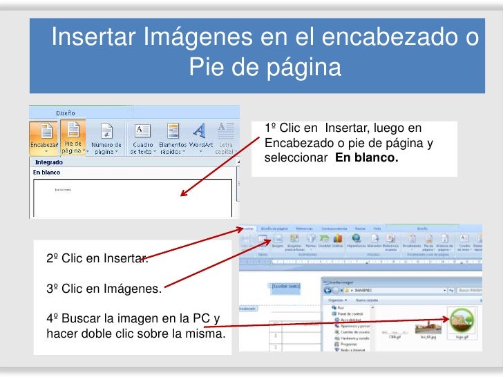 ¿cómo Insertar Encabezado Y Pie De Página En Word