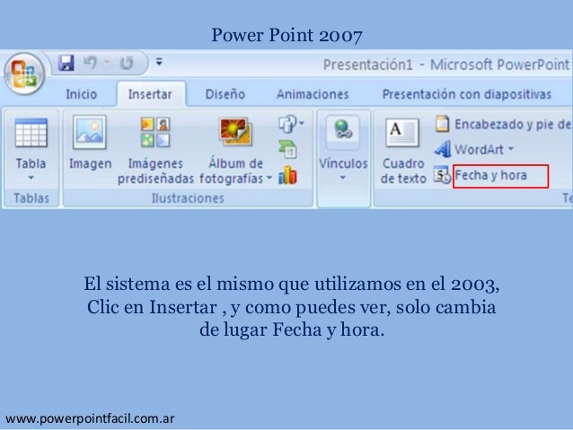 Insertar fecha y hora