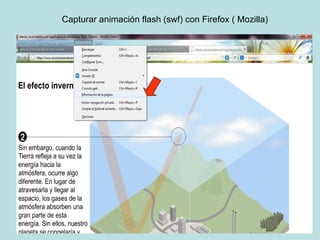 Capturar animación flash (swf) con Firefox ( Mozilla) 