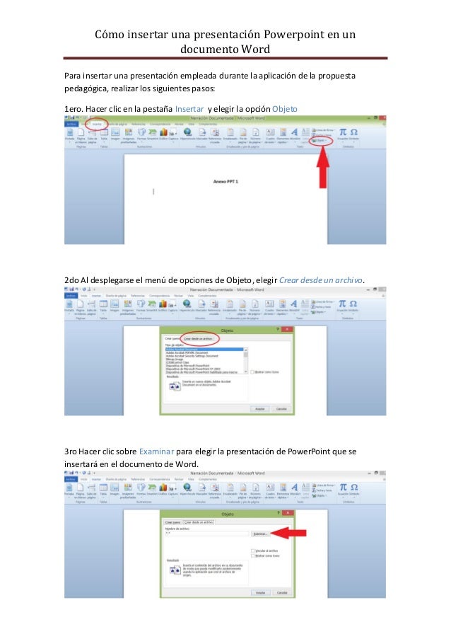 tutorial insertar ppt en documento word