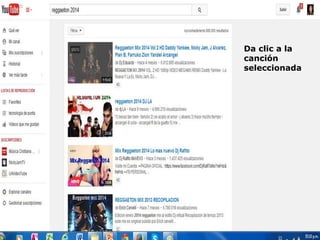 Da clic a la canción seleccionada  