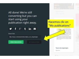 Hacemos clic en
“My publications”

 