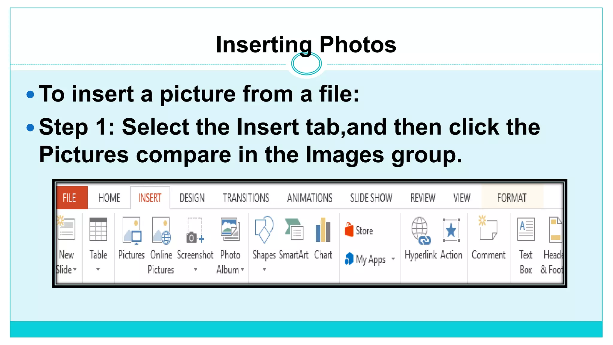 Inserting and editing photos | PPT