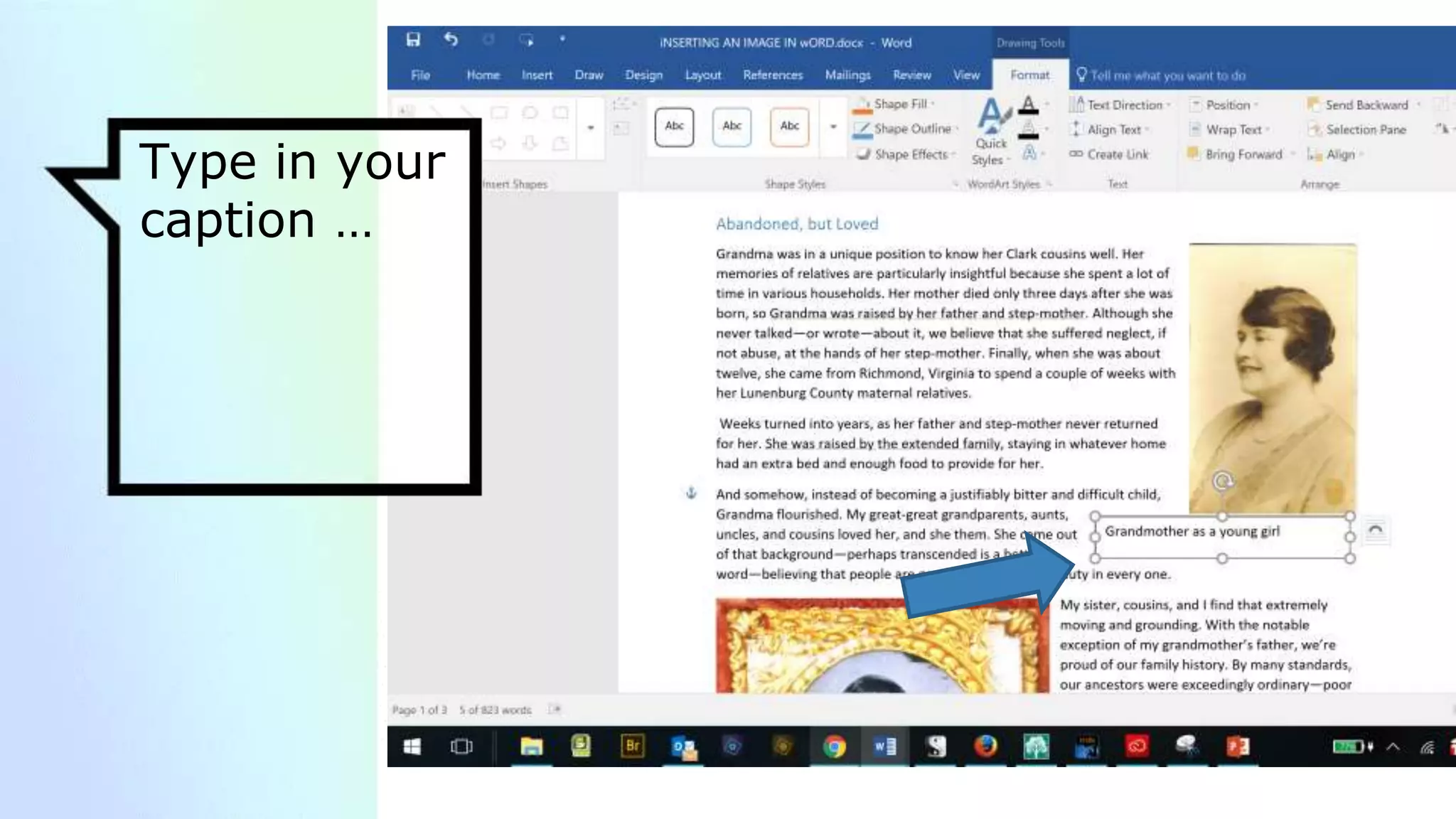 Type in your
caption …
 