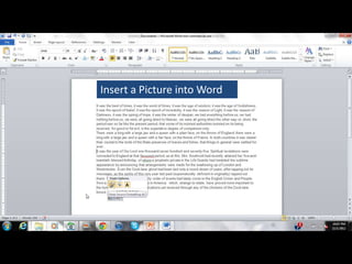 Insert a Picture into Word
 