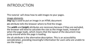 Inserting imagesin html | PPT
