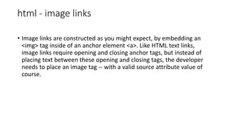 Inserting imagesin html | PPTX