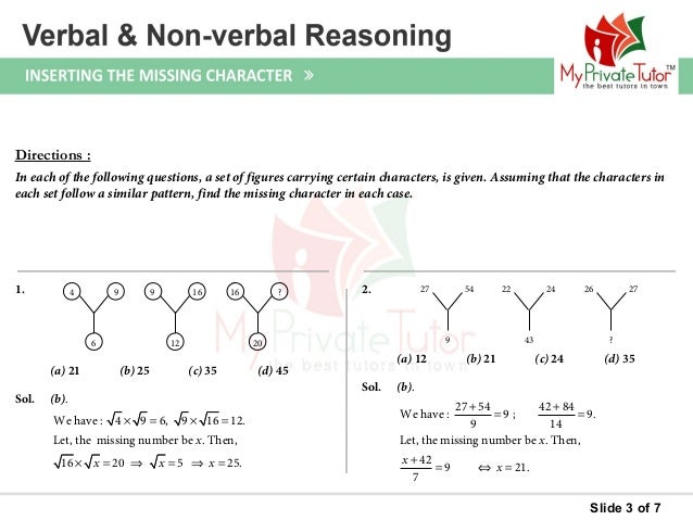 Questions on Verbal & Non Verbal Reasoning