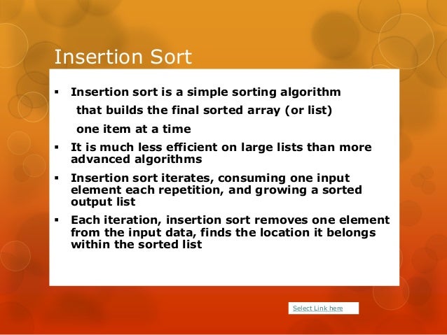 Insertion sort