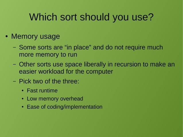 Intro to Sorting + Insertion Sort | PPT