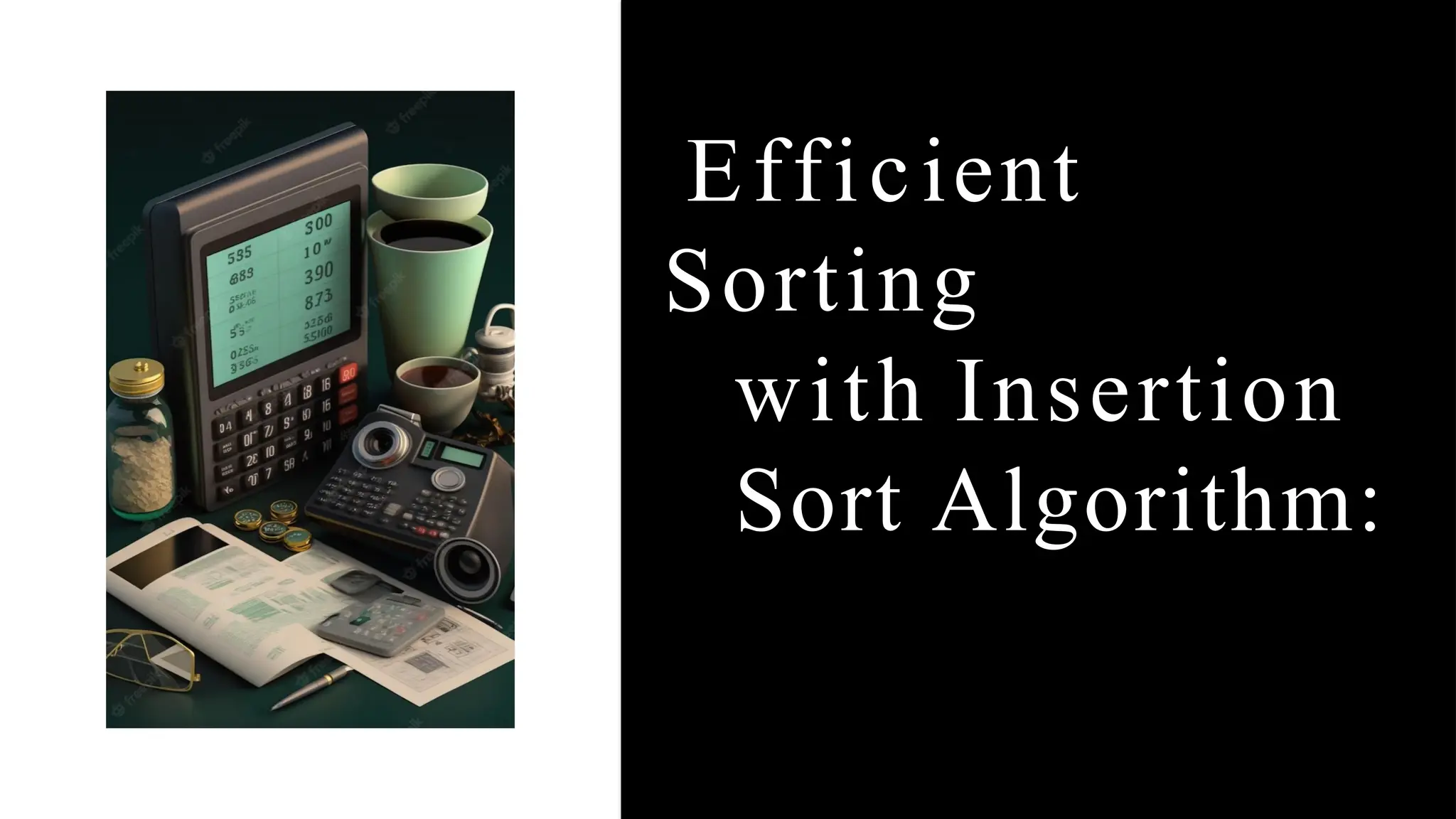 Efficient
Sorting
with Insertion
Sort Algorithm:
 