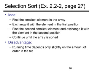 Insertion sort bubble sort selection sort | PPT