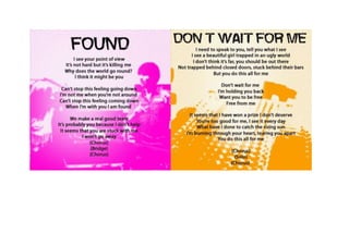 G324: Insert Lyrical Booklet