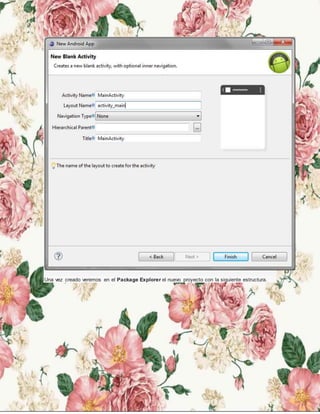 Una vez creado veremos en el Package Explorer el nuevo proyecto con la siguiente estructura.
 
