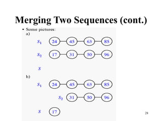 28
Merging Two Sequences (cont.)
 
