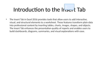 Microsoft Excel Insert Tab _FullDeck_Batch1_withIcons.pptx