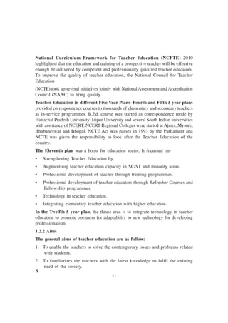 In service and pre service Teacher Training for Special Eduaction | PDF