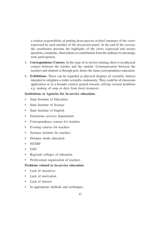 In service and pre service Teacher Training for Special Eduaction | PDF