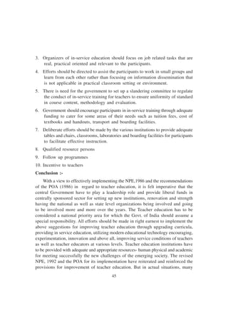 In service and pre service Teacher Training for Special Eduaction | PDF