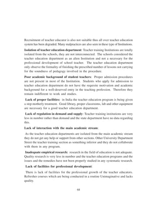 In service and pre service Teacher Training for Special Eduaction | PDF