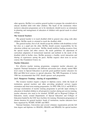 In service and pre service Teacher Training for Special Eduaction | PDF