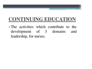 Inservicee education programme