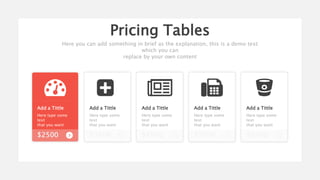 Here type some
text
that you want
Add a Tittle
$2500
Here type some
text
that you want
Add a Tittle
$3500
Here type some
text
that you want
Add a Tittle
$4500
Here type some
text
that you want
Add a Tittle
$5500
Here type some
text
that you want
Add a Tittle
$6500
Pricing Tables
Here you can add something in brief as the explanation, this is a demo text
which you can
replace by your own content
 