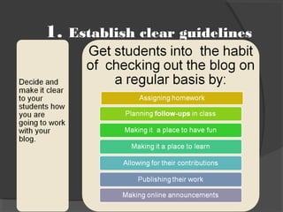 1.   Establish clear guidelines
 