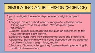 Inquiry Based Learning for In-service Training of Teachers | PPTX