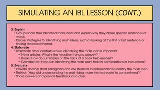 Ibl Learning Model Inquiry Based Learning for In-service Training of Teachers | PPTX