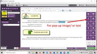 For pop-up image/ or text