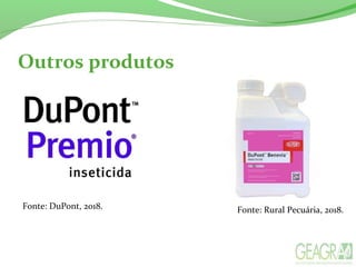 Outros produtos
Fonte: DuPont, 2018. Fonte: Rural Pecuária, 2018.
 