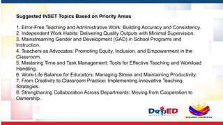 Deped Inset Topics Quezon City National High School INSET PLANNING MEETING 2025.pptx