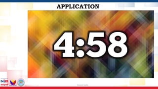 Session Guide
APPLICATION
5 minute timer
 