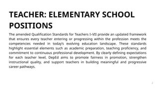 Teachers Inset Inset Qualification Standards for Teachers | PPTX