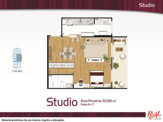 Material preliminar de uso interno. Sujeito a alterações.
 