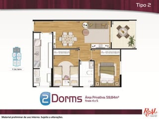 Material preliminar de uso interno. Sujeito a alterações.

 