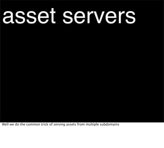 asset servers



Well we do the common trick of serving assets from multiple subdomains
 