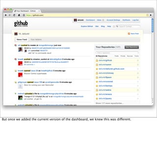 But once we added the current version of the dashboard, we knew this was different.
 
