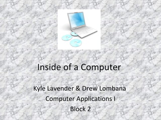 Inside of a Computer Kyle Lavender & Drew Lombana  Computer Applications I Block 2 