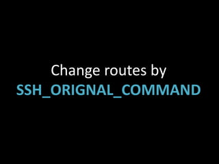 In case of
SSH_ORIGINAL_COMMAND
        is empty
 
