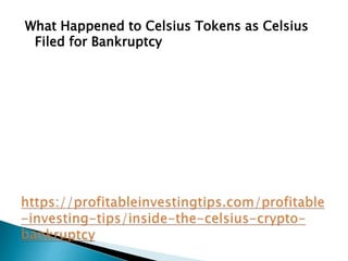 What Happened to Celsius Tokens as Celsius
Filed for Bankruptcy
 