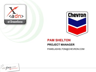 PAM SHELTON PROJECT MANAGER [email_address] 